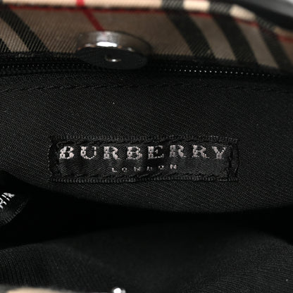Burberry Canvas Check Small Tote Black 5 of 8