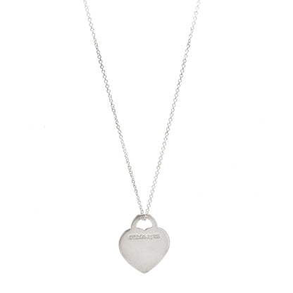 Tiffany Sterling Silver Small Return to Tiffany Heart Pendant Necklace 4 of 7