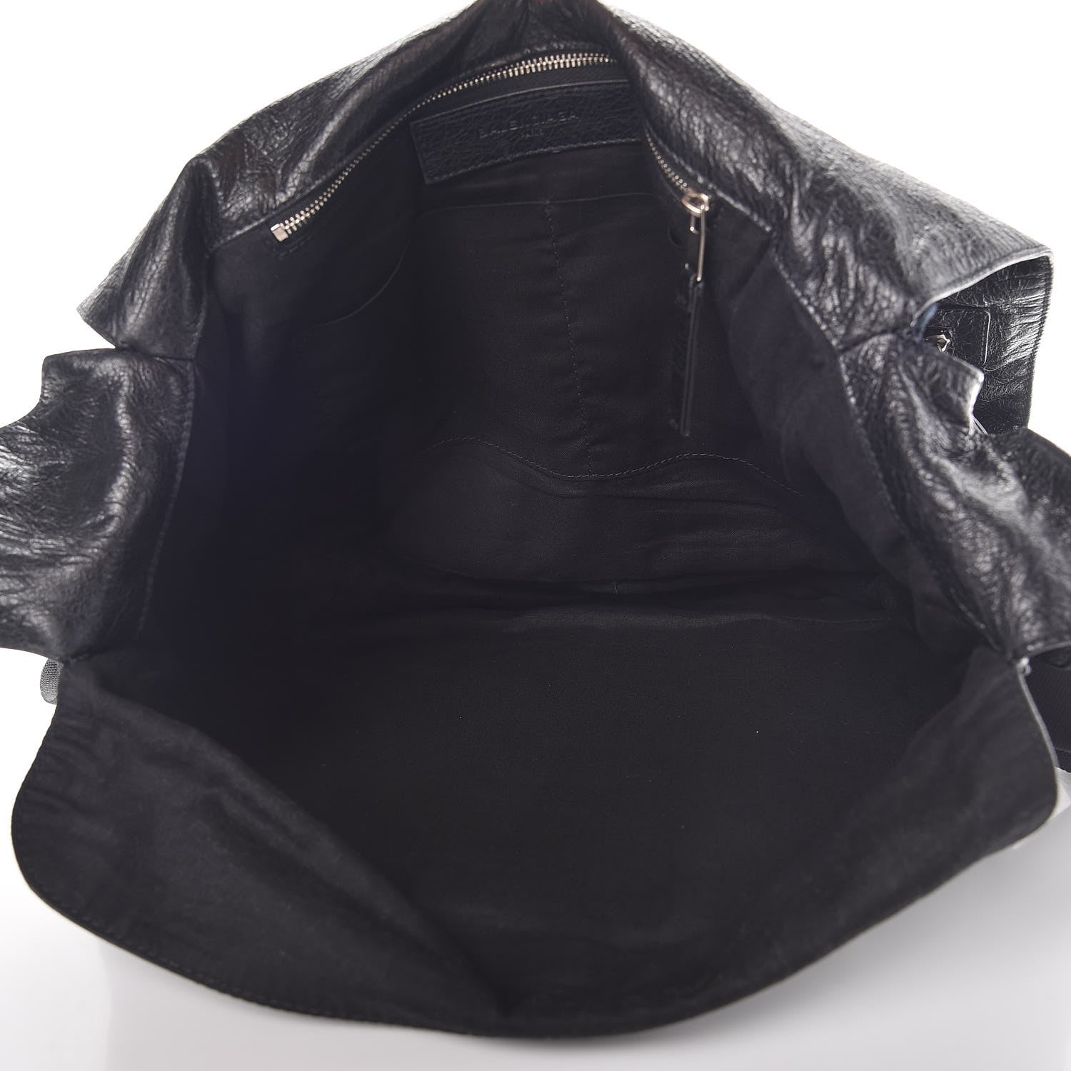 Balenciaga Agneau Arena Foldover Messenger Black 5 of 8