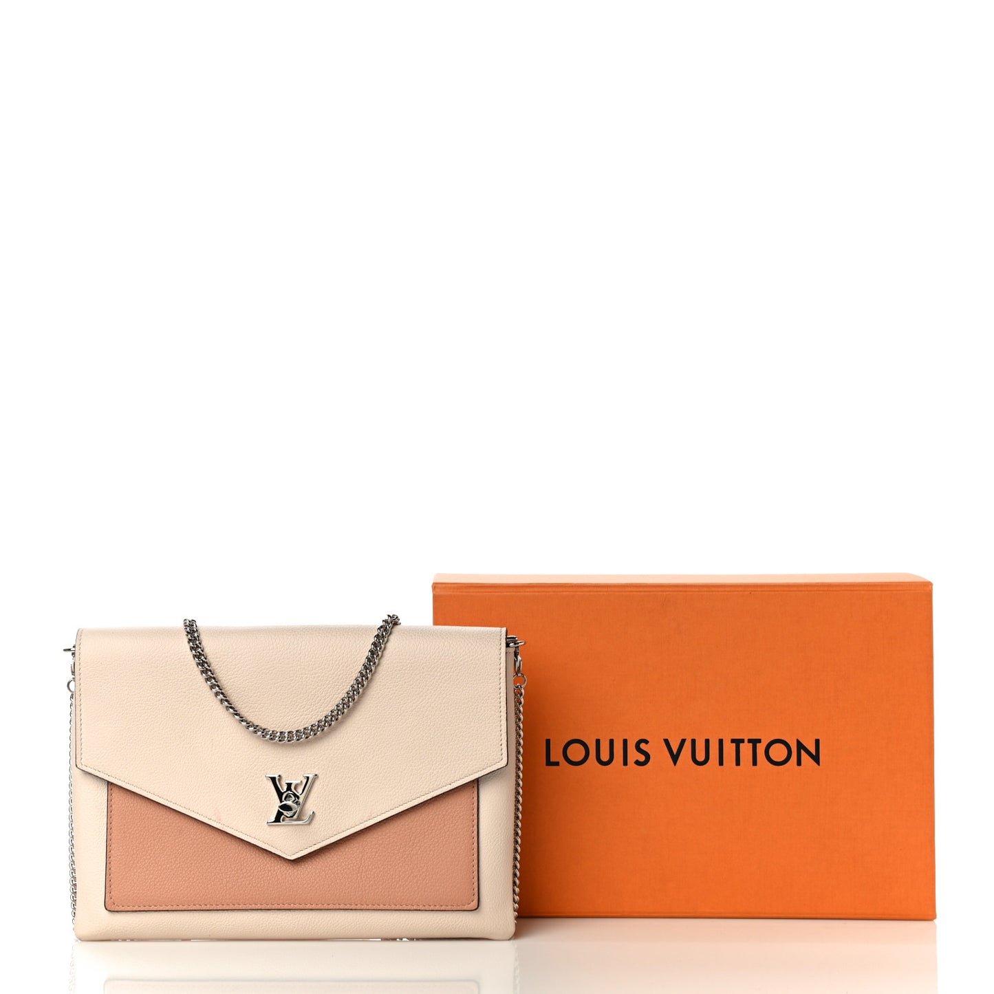 Soft Calfskin My Lockme Pochette Rose Silk Quartz