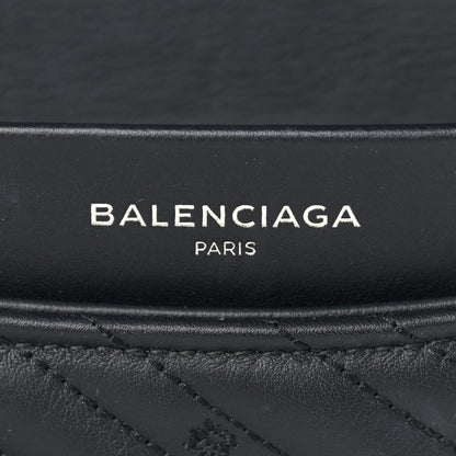 Balenciaga Calfskin Logo Matelasse Large BB Flap Chain Shoulder Bag Black 6 of 11