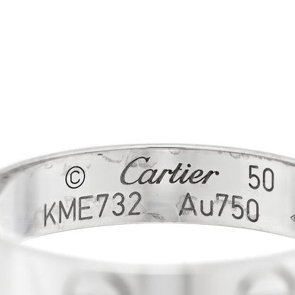 Cartier 18K White Gold 3.5mm LOVE Wedding Band Ring 50 5.5 4 of 4