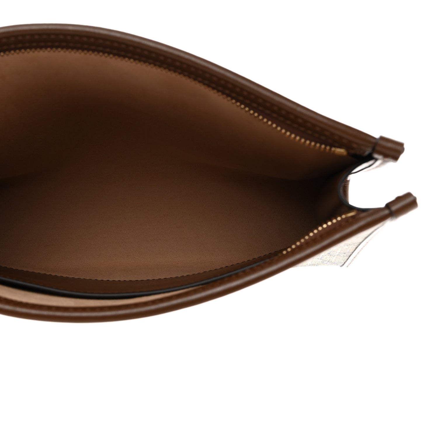 GG Supreme Monogram Azalea Calfskin Retro Interlocking G Beauty Case Beige Ebony Brown Sugar