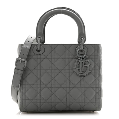 Christian Dior Ultra Matte Calfskin Cannage Medium Lady Dior Grey Stone 1 of 10