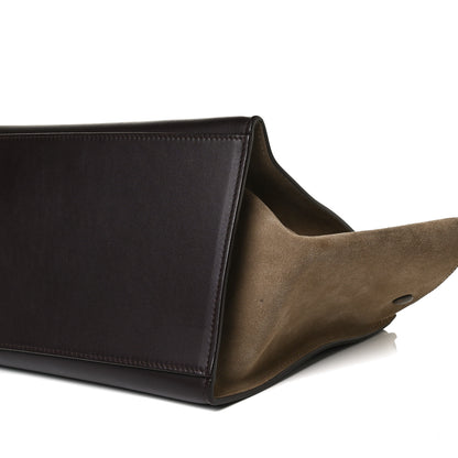 Celine Textured Calfskin Suede Tri-Color Large Trapeze Burgundy 6 of 22