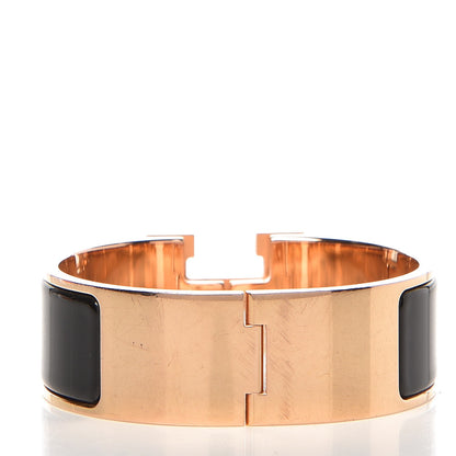 Hermes Enamel Wide Clic Clac H Bracelet PM Black 4 of 6