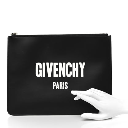 Givenchy Calfskin Medium Logo Pouch Black 2 of 8