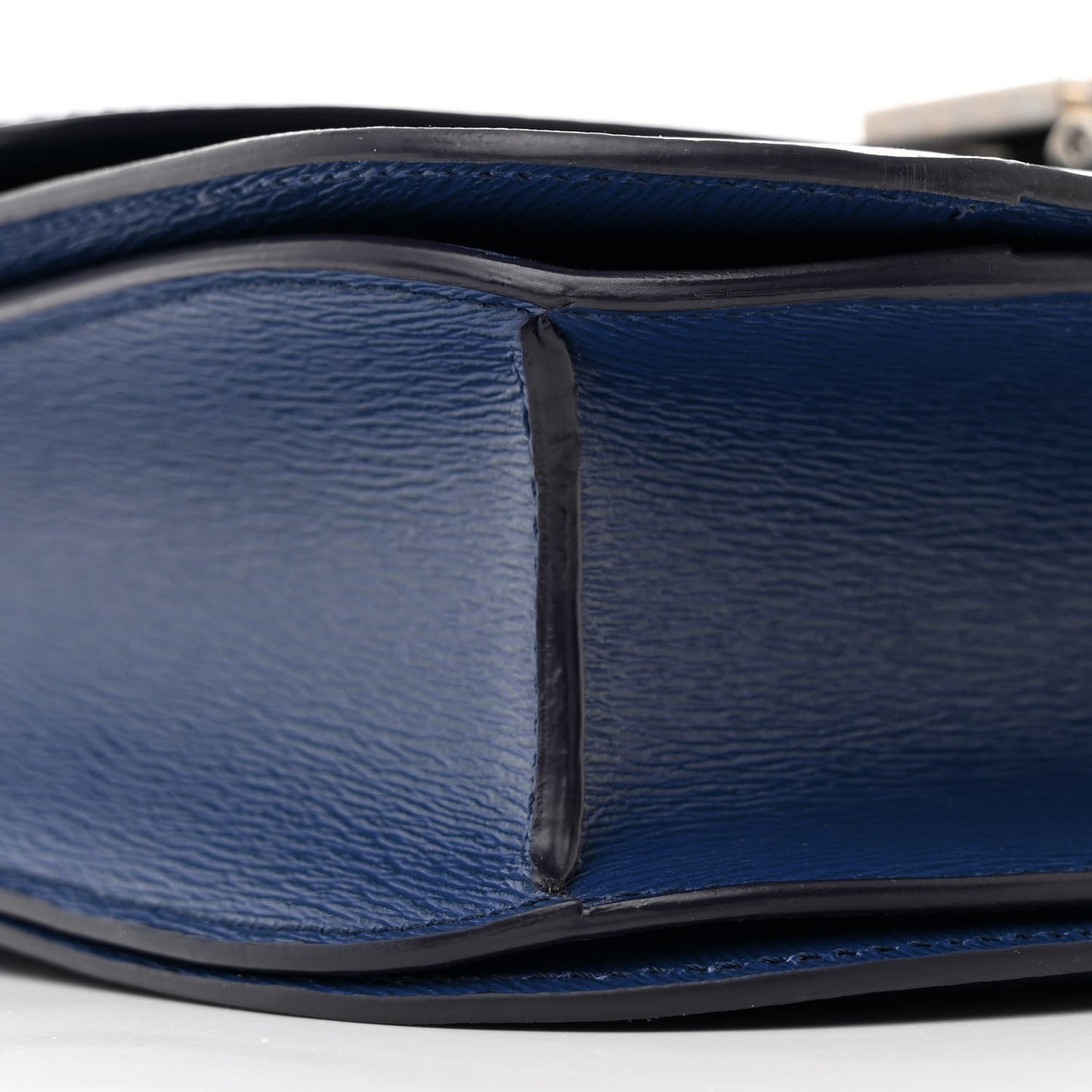 Liege Calfskin Medium Classic Box Flap Bag Blue
