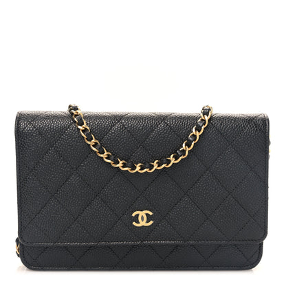 Chanel Caviar Quilted Wallet on Chain WOC Black 1 of 11
