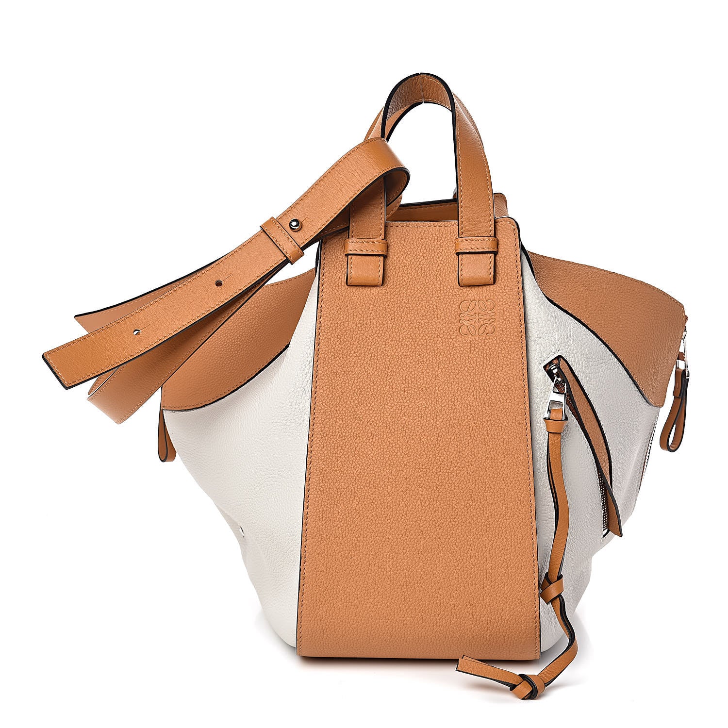 Loewe Calfskin Medium Hammock Shoulder Bag Tan White 1 of 10