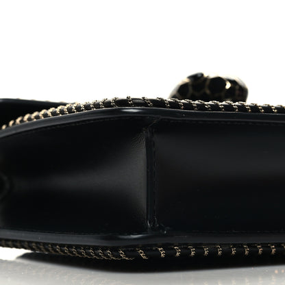 Bulgari Calfskin Woven Chain Serpenti Forever Crossbody Bag Black 9 of 10