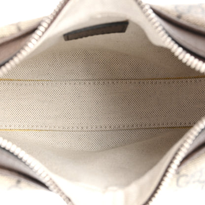 Gucci GG Supreme Monogram Textured Calfskin Web Small Attache Shoulder Bag Beige Ebony New Acero 5 of 9