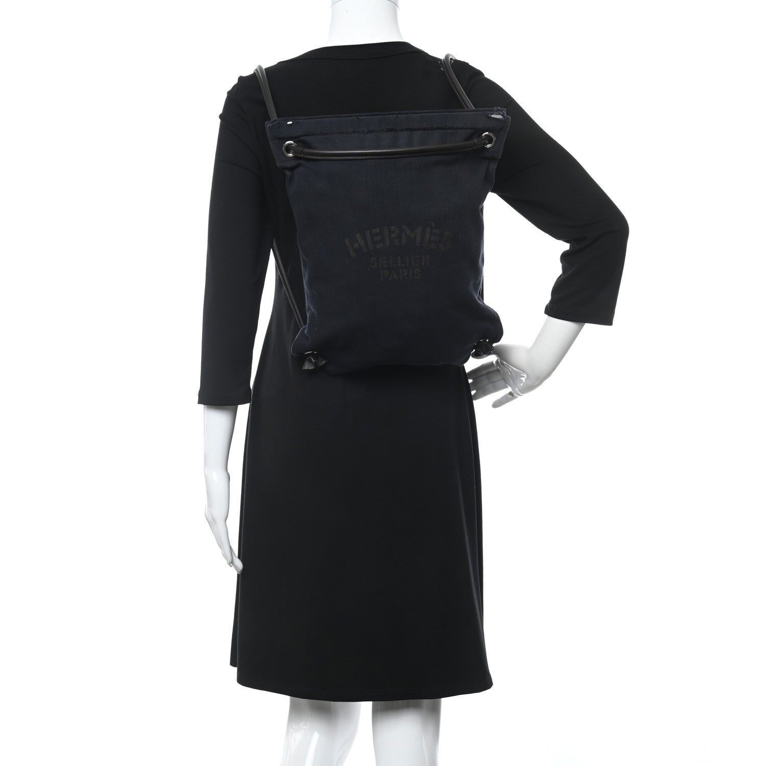 Hermes Toile Swift Maline Bag Navy Ebene 2 of 13