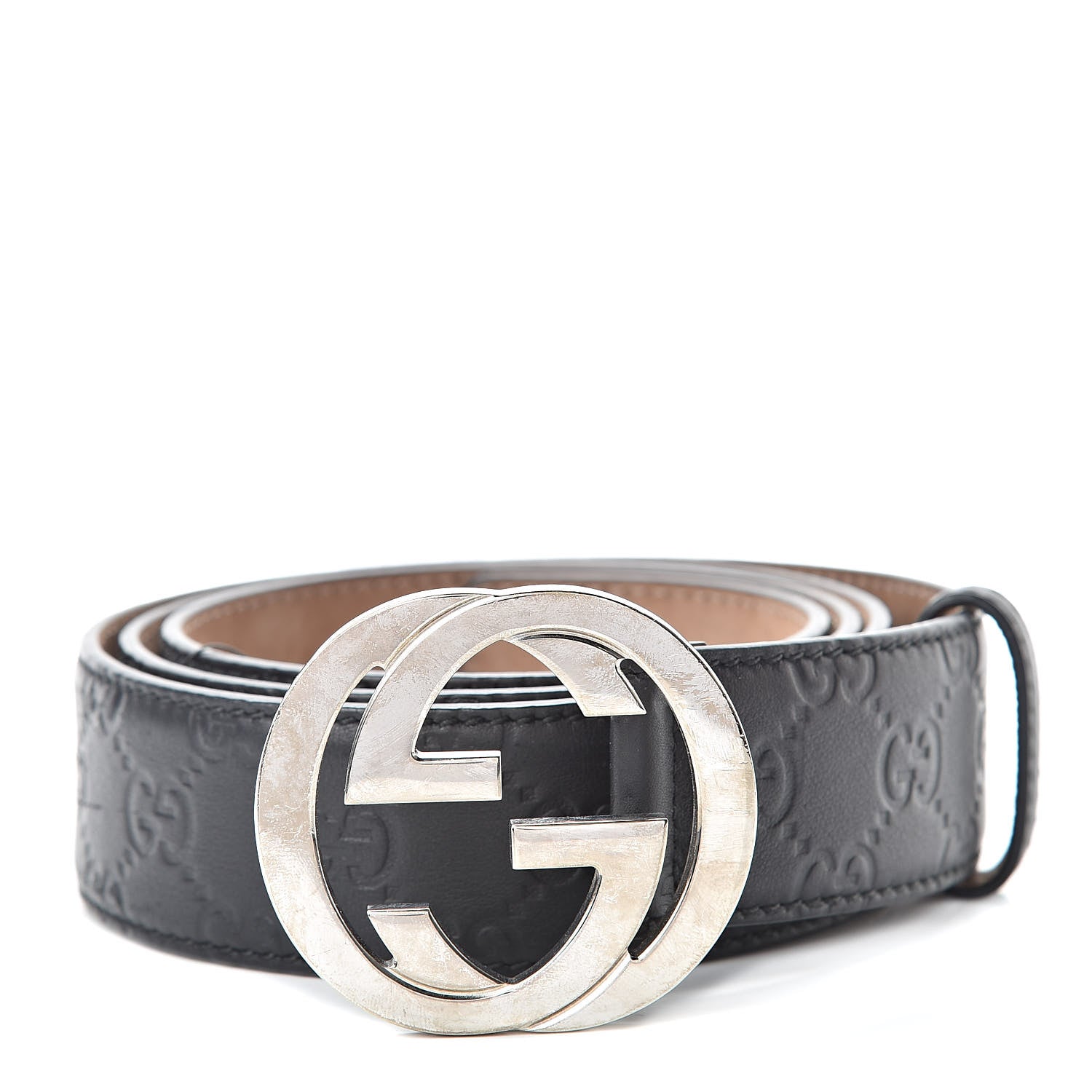 Gucci Guccissima Interlocking G Belt 115 46 Black 1 of 9