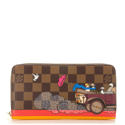 Louis Vuitton Damier Ebene 2015 Christmas Animation Zippy Wallet Poppy 1 of 7