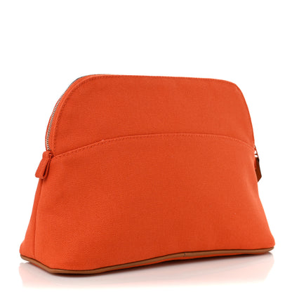 Hermes Cotton Canvas Mini Bolide Travel Cosmetic Pouch Feu 3 of 9