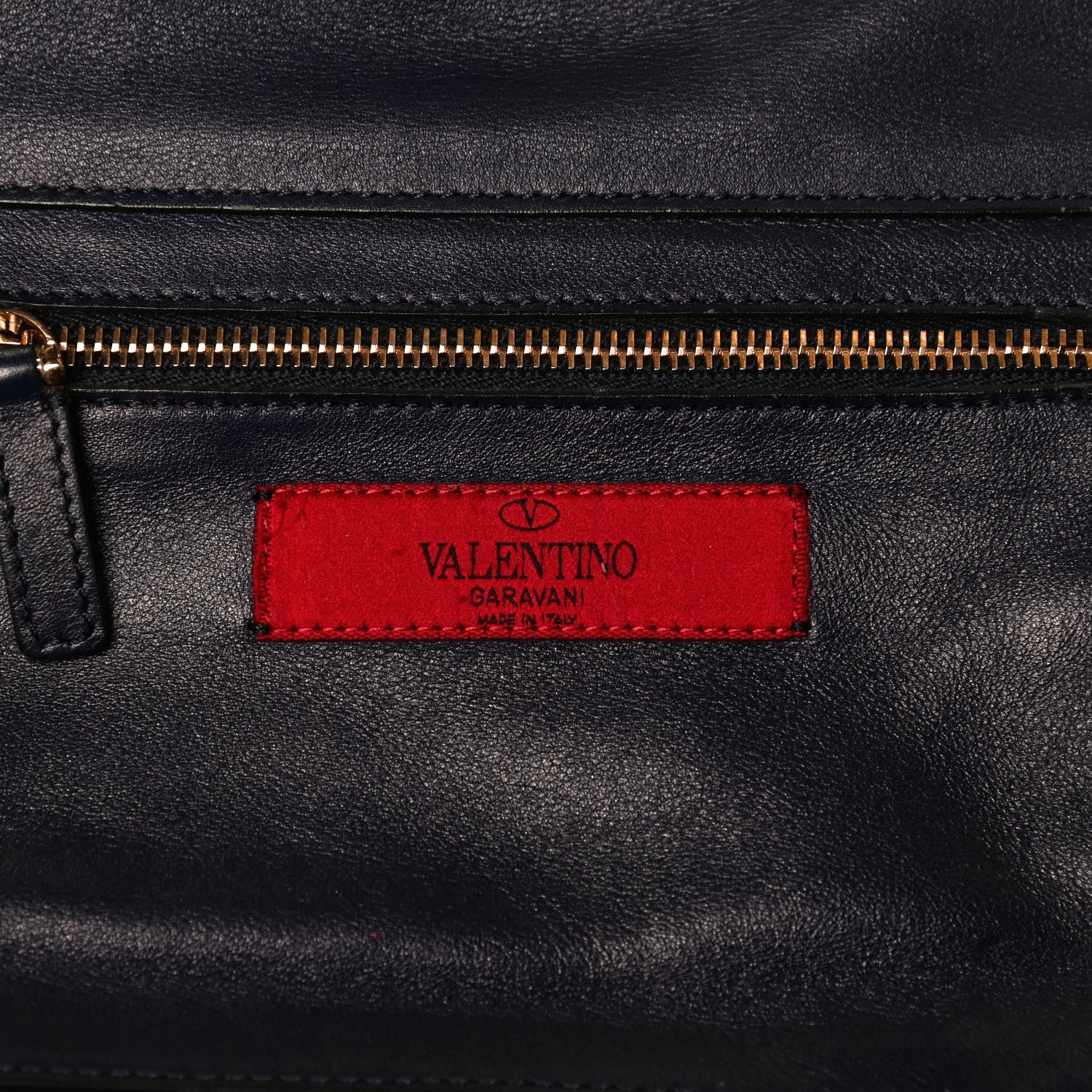 Valentino Garavani Vitello Small Rockstud Tote Marine 6 of 16