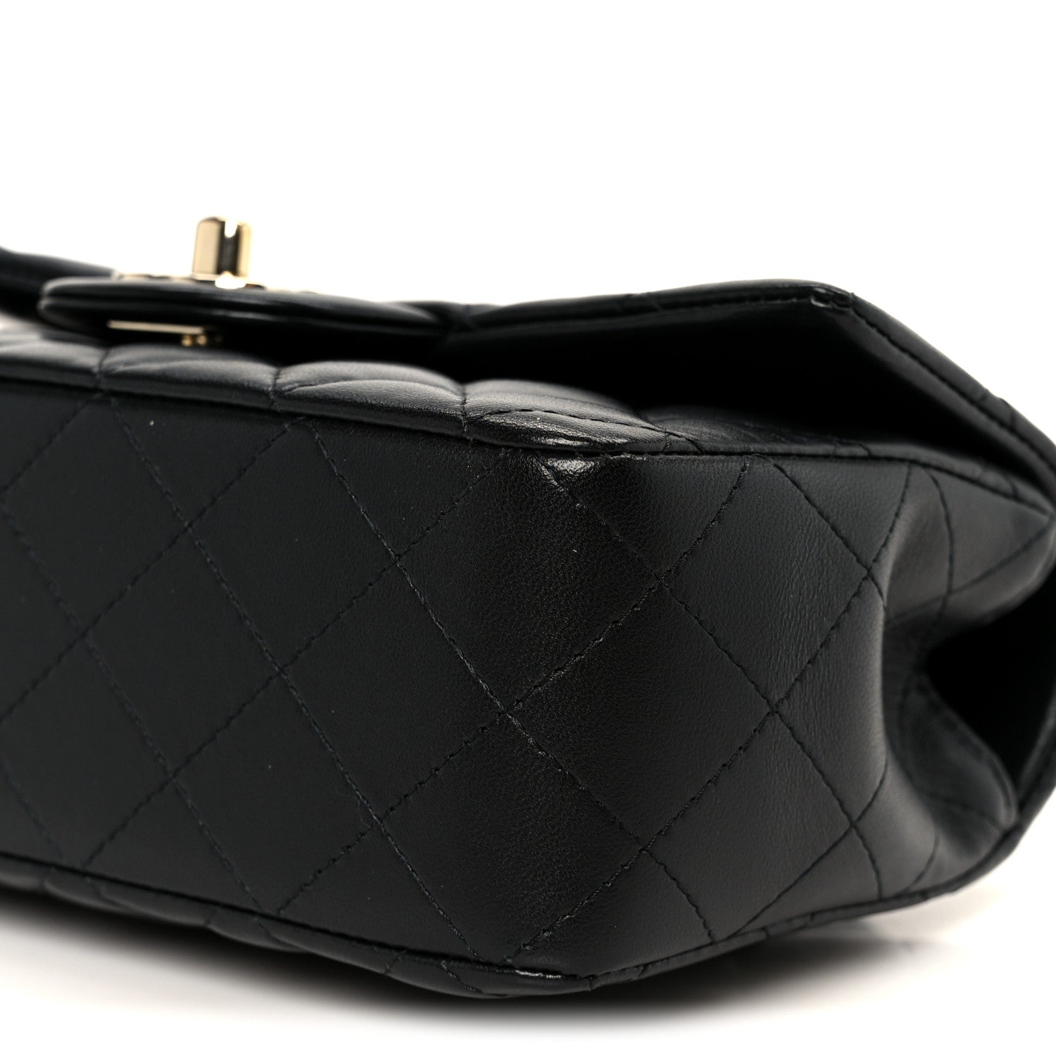 Chanel Lambskin Quilted Mini Top Handle Rectangular Flap Black 11 of 12