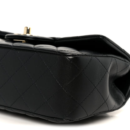 Chanel Lambskin Quilted Mini Top Handle Rectangular Flap Black 11 of 12