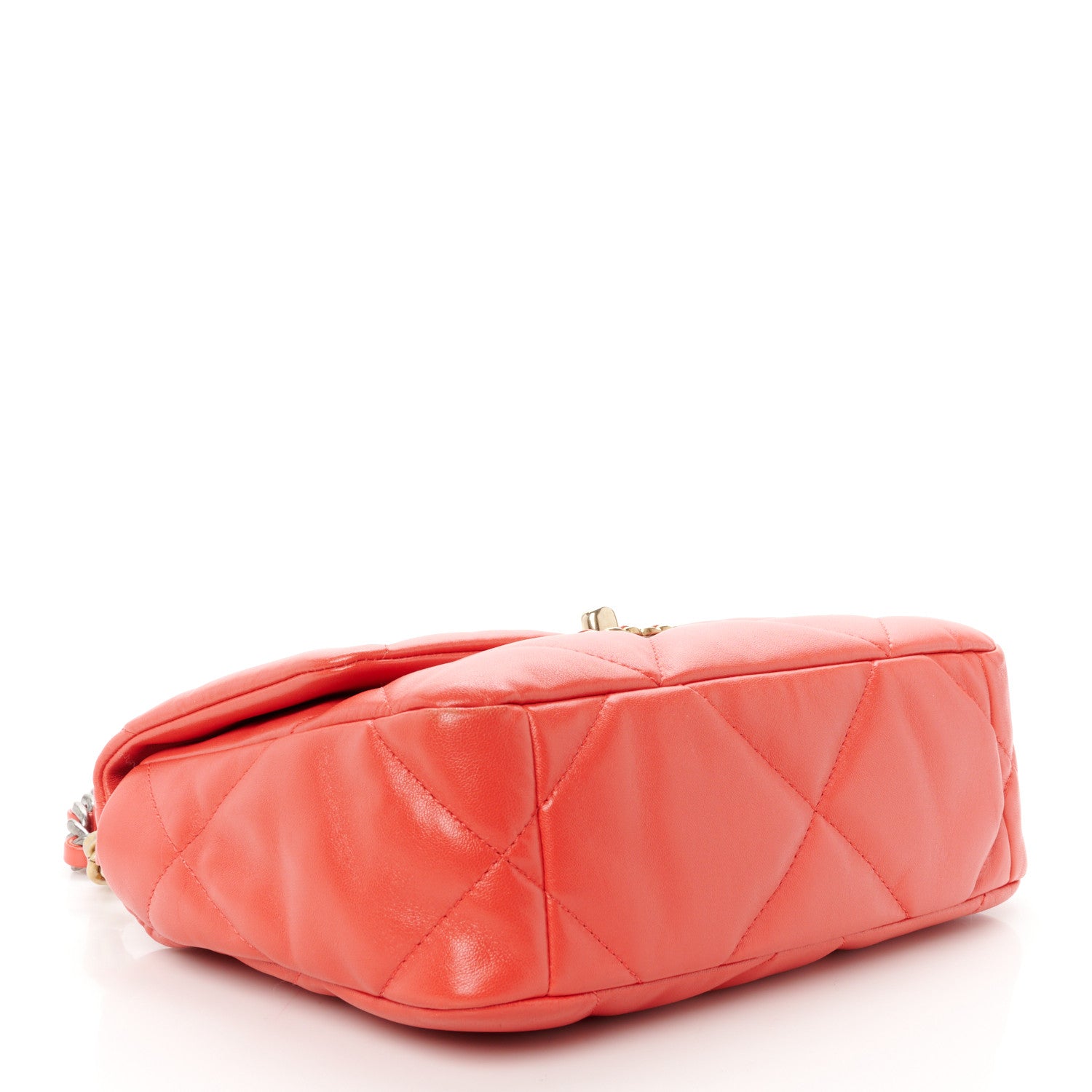 Chanel Lambskin Quilted Medium Chanel 19 Flap Red 4 of 11
