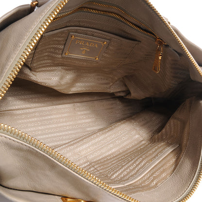 Prada Glace Calf Extra Wide Tote Stone 6 of 9