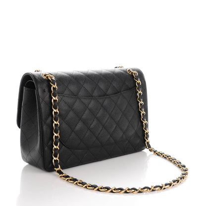 Chanel Caviar Quilted Jumbo Double Flap Black 3 of 8