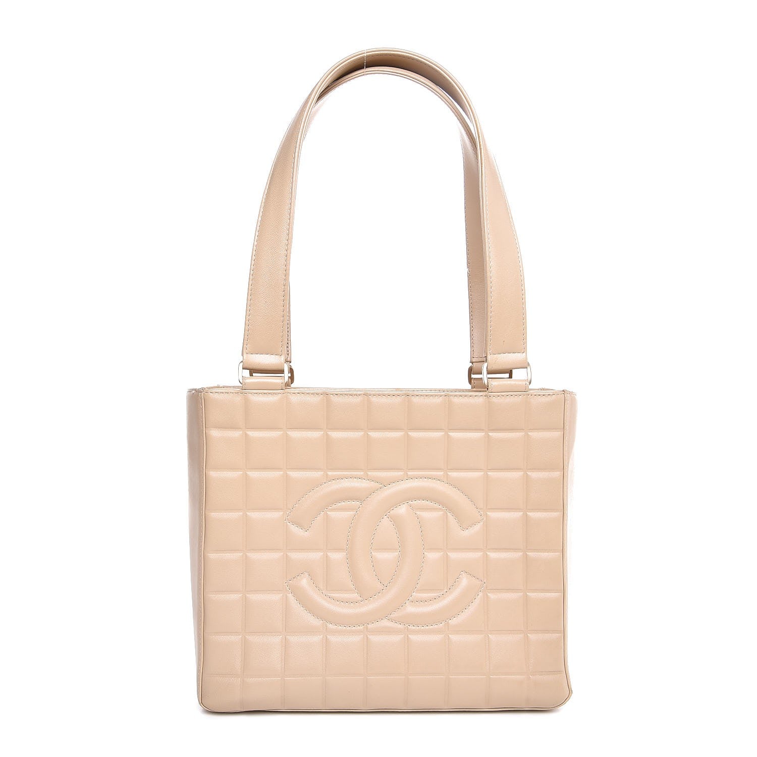 Chanel Lambskin Chocolate Bar Quilted Small Shoulder Bag Beige 1 of 13
