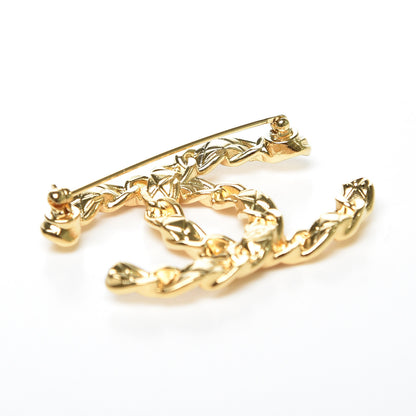 Chanel Quilted CC Brooch Gold 4 of 5