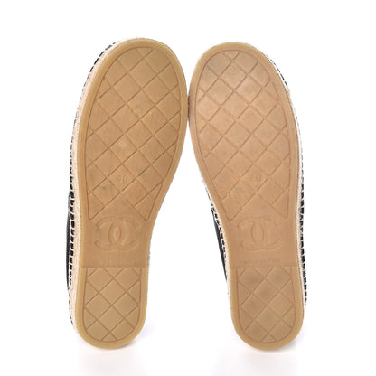 Chanel Velvet Logo Espadrilles 40 Black 5 of 10