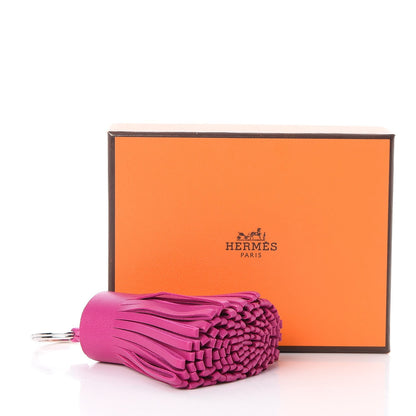 Hermes Lambskin Carmen Tassel Key Holder Rose Pourpre 3 of 3