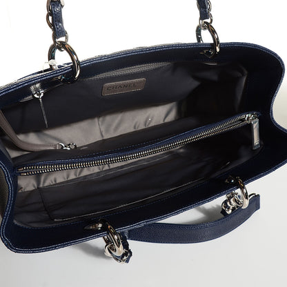 Chanel Caviar Quilted Grand Shopping Tote GST Marine 5 of 8
