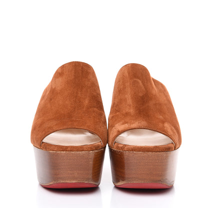 Christian Louboutin Veau Velours 110 Platform Mules 38.5 Cannelle 2 of 10