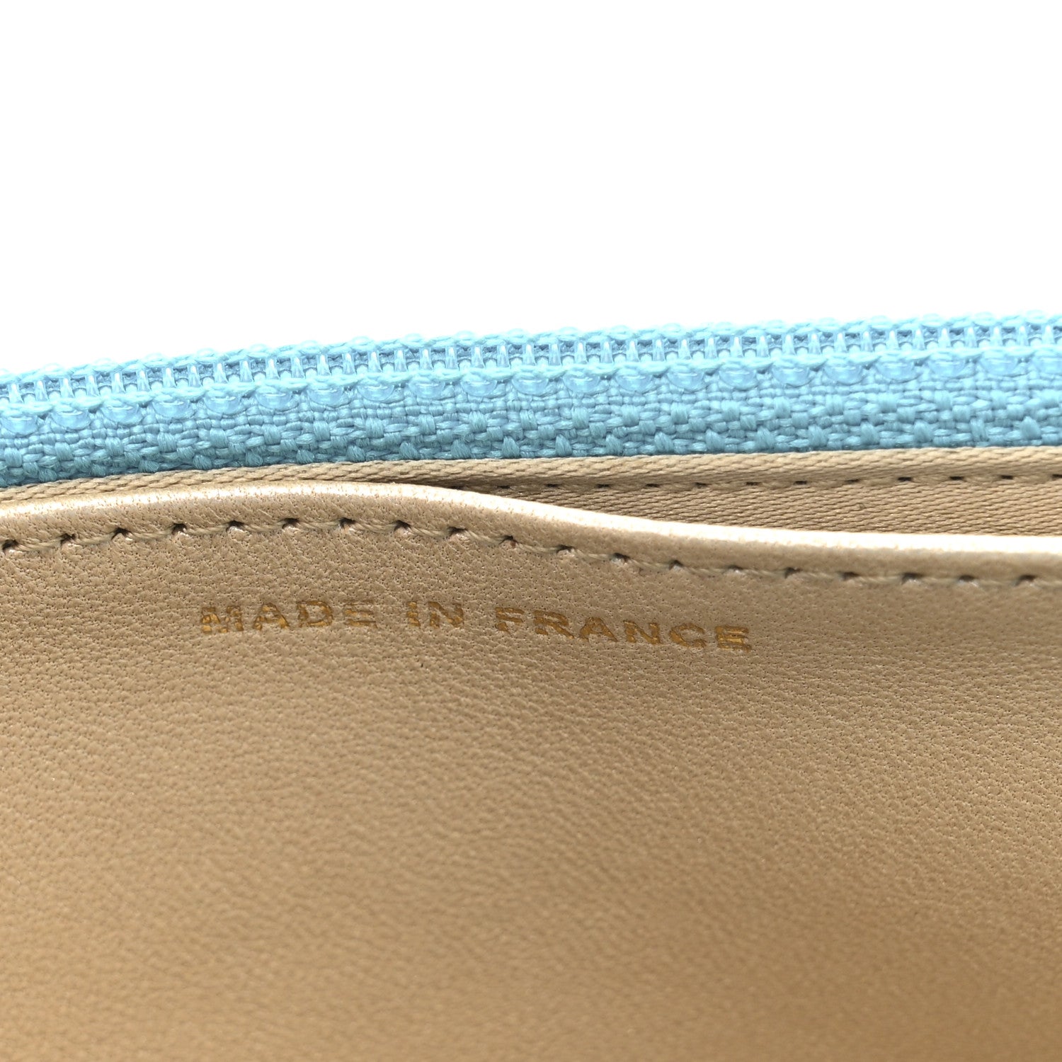Chanel Lambskin Camellia Embossed Wallet On Chain WOC Turquoise 7 of 11