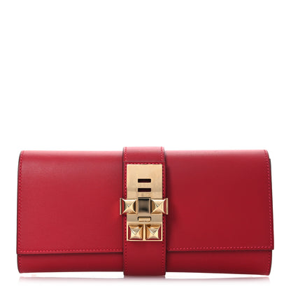 Hermes Tadelakt Medor 23 Clutch Rouge Vif Rouge Vif 1 of 8