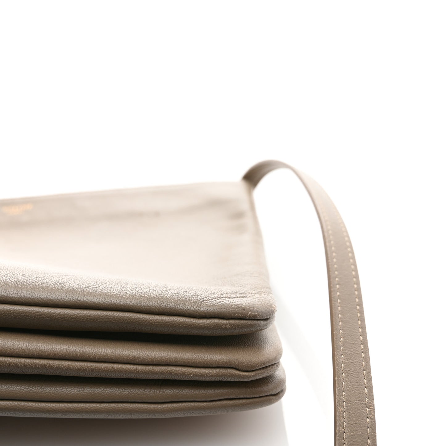 Lambskin Large Trio Crossbody Bag Beige