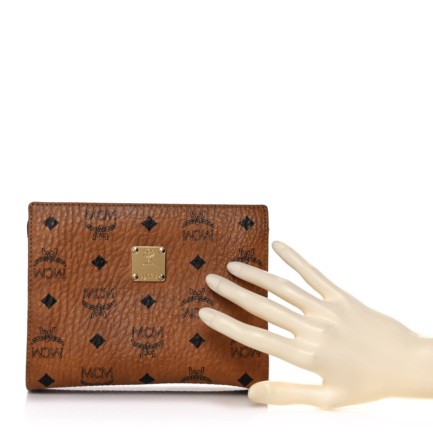 MCM Visetos Small Zip Pouch Cognac 2 of 11