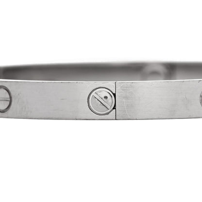 Cartier 18K White Gold LOVE Bracelet 21 4 of 9