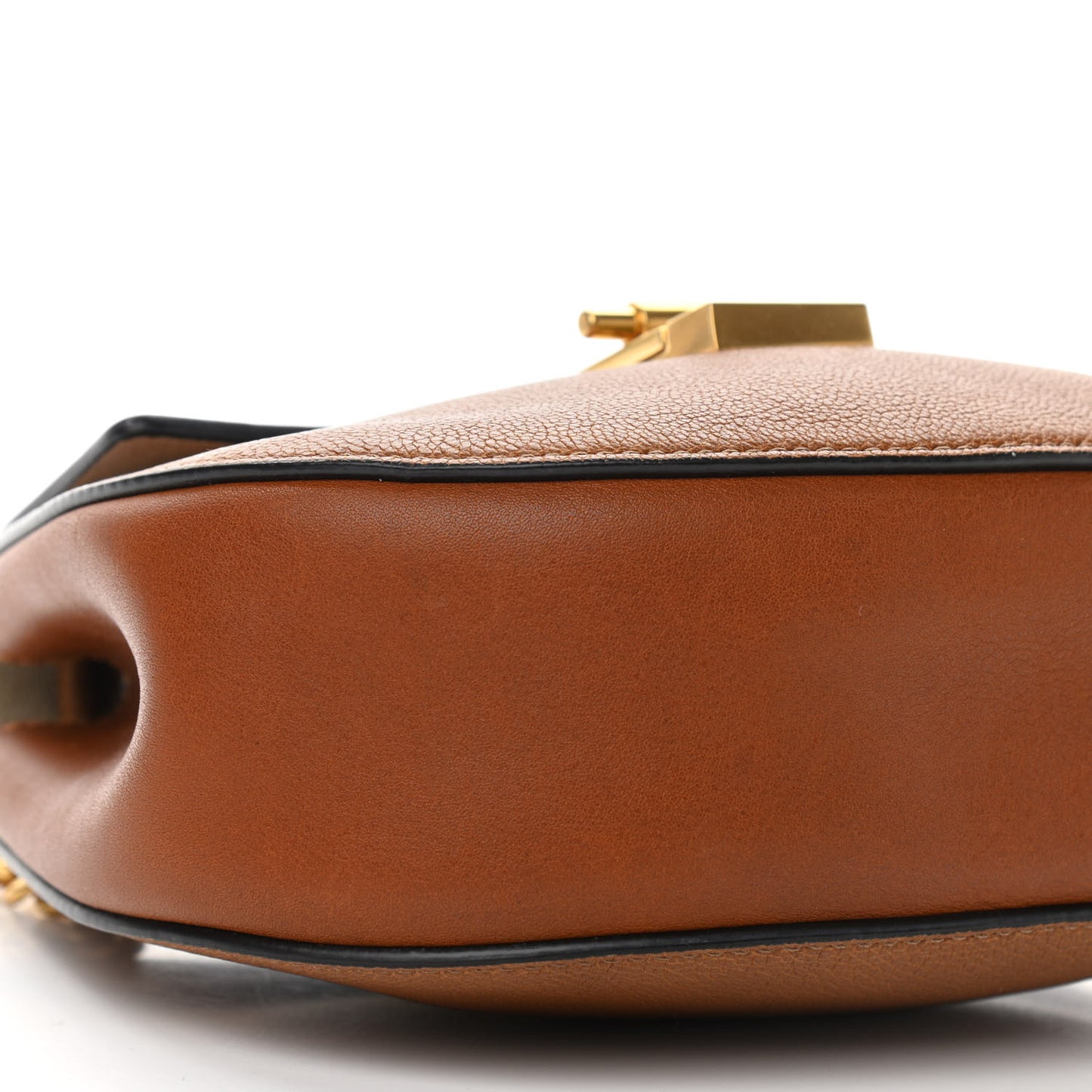 Grained Lambskin Mini Drew Shoulder Bag Caramel