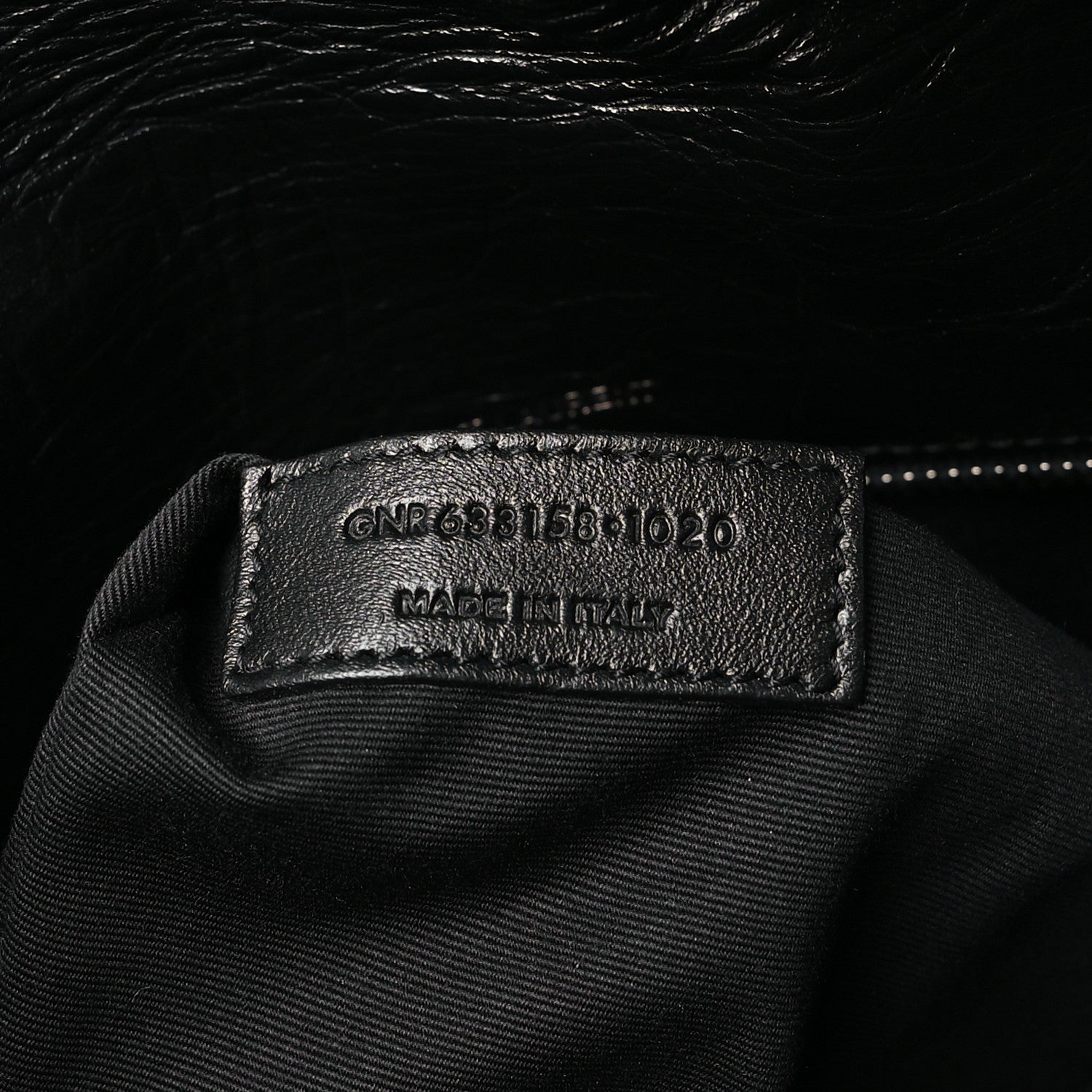 Saint Laurent Crinkled Calfskin Matelasse Monogram Medium Niki Chain Satchel Black 7 of 10