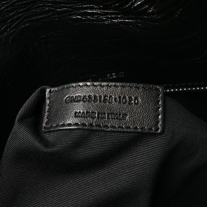 Saint Laurent Crinkled Calfskin Matelasse Monogram Medium Niki Chain Satchel Black 7 of 10