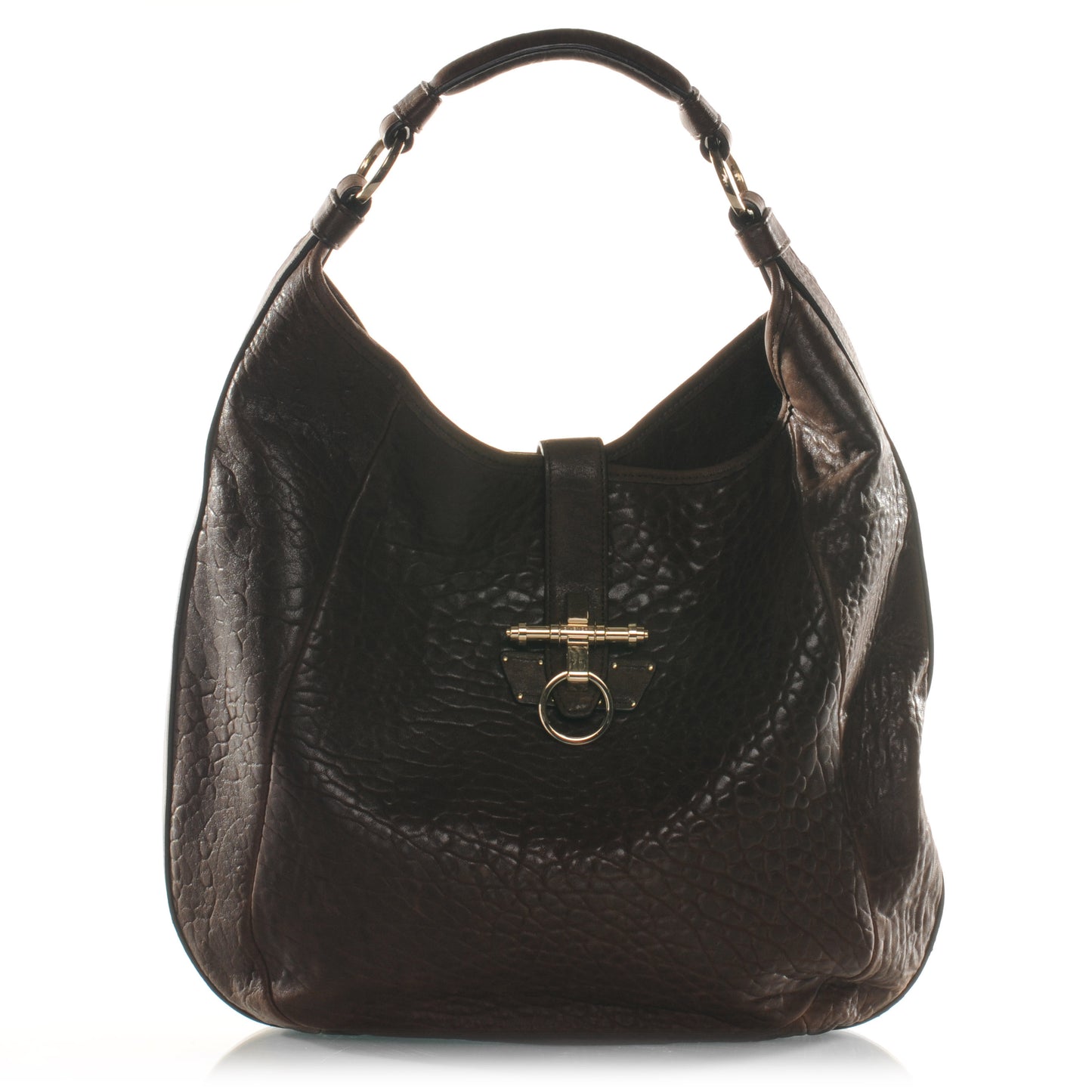 Crinkled Lambskin Obsedia Hobo Brown