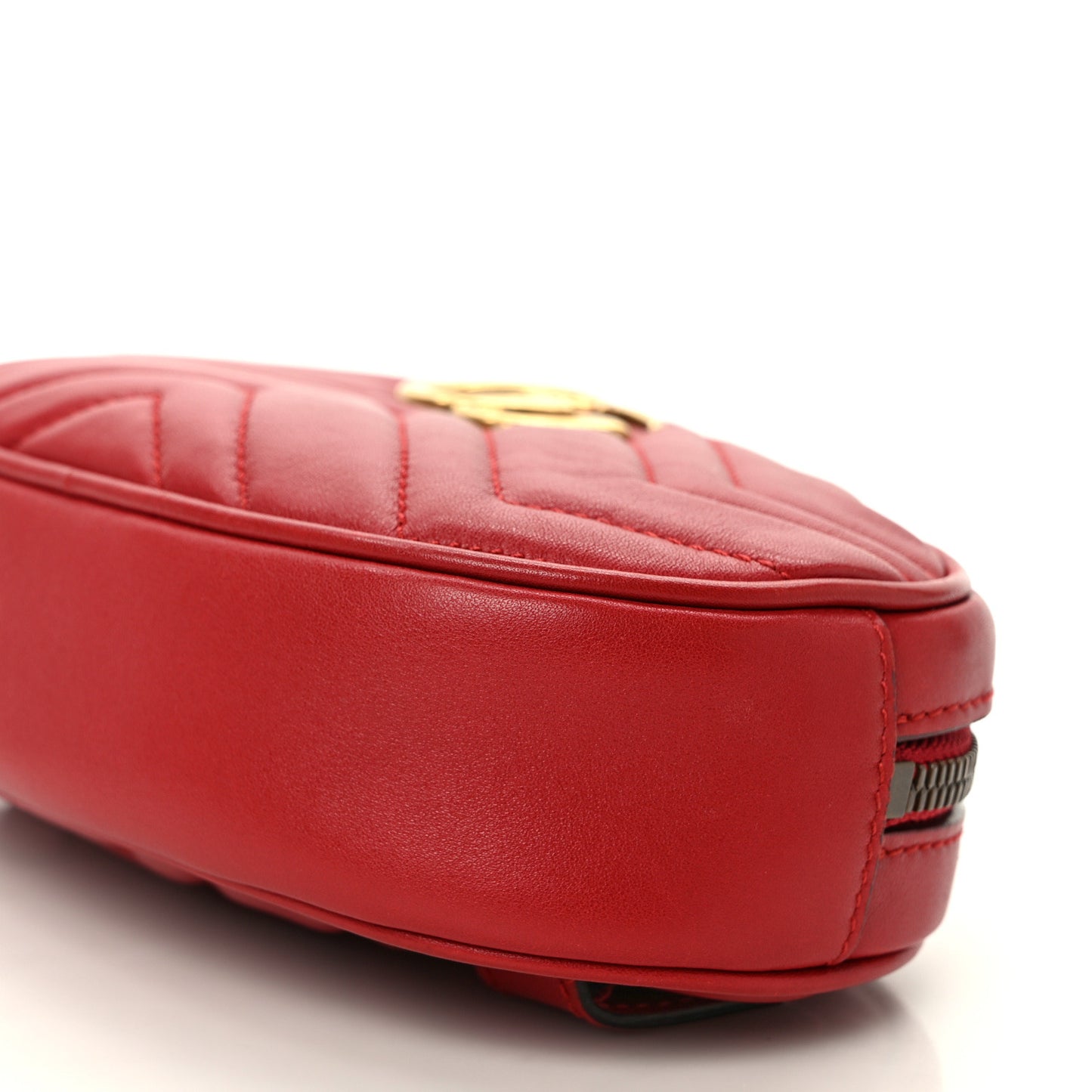 Calfskin Matelasse GG Marmont Belt Bag 85 34 Hibiscus Red