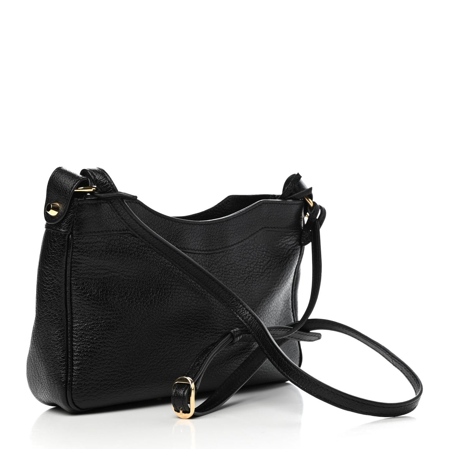 Chevre Gold Metallic Edge Hardware Hip Black