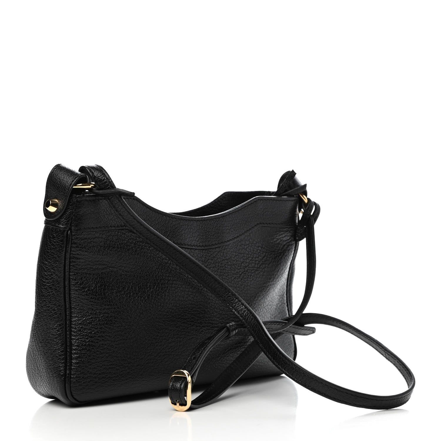 Balenciaga Chevre Gold Metallic Edge Hardware Hip Black 3 of 9