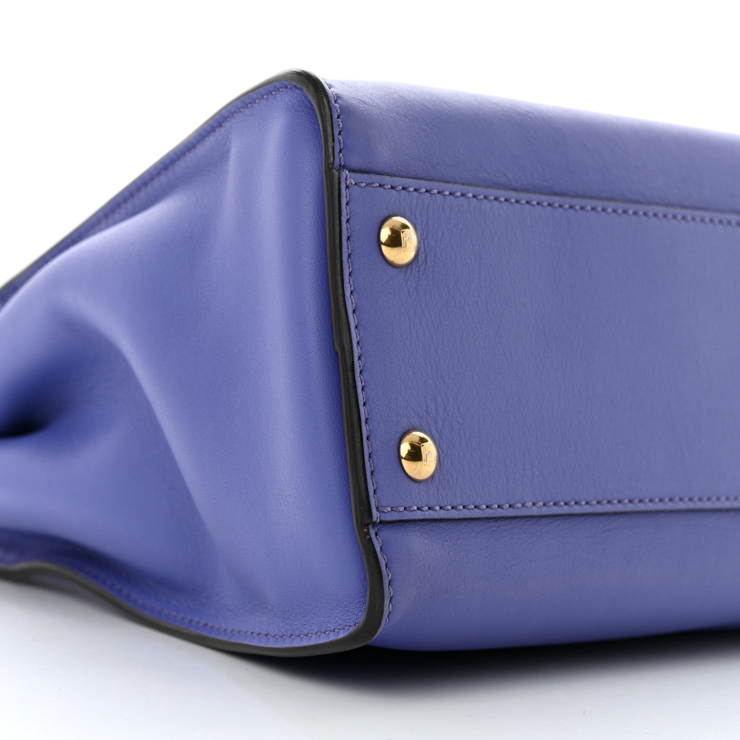 Fendi Vitello Seta Medium Peekaboo Iconic Satchel Viola Cassis 12 of 13