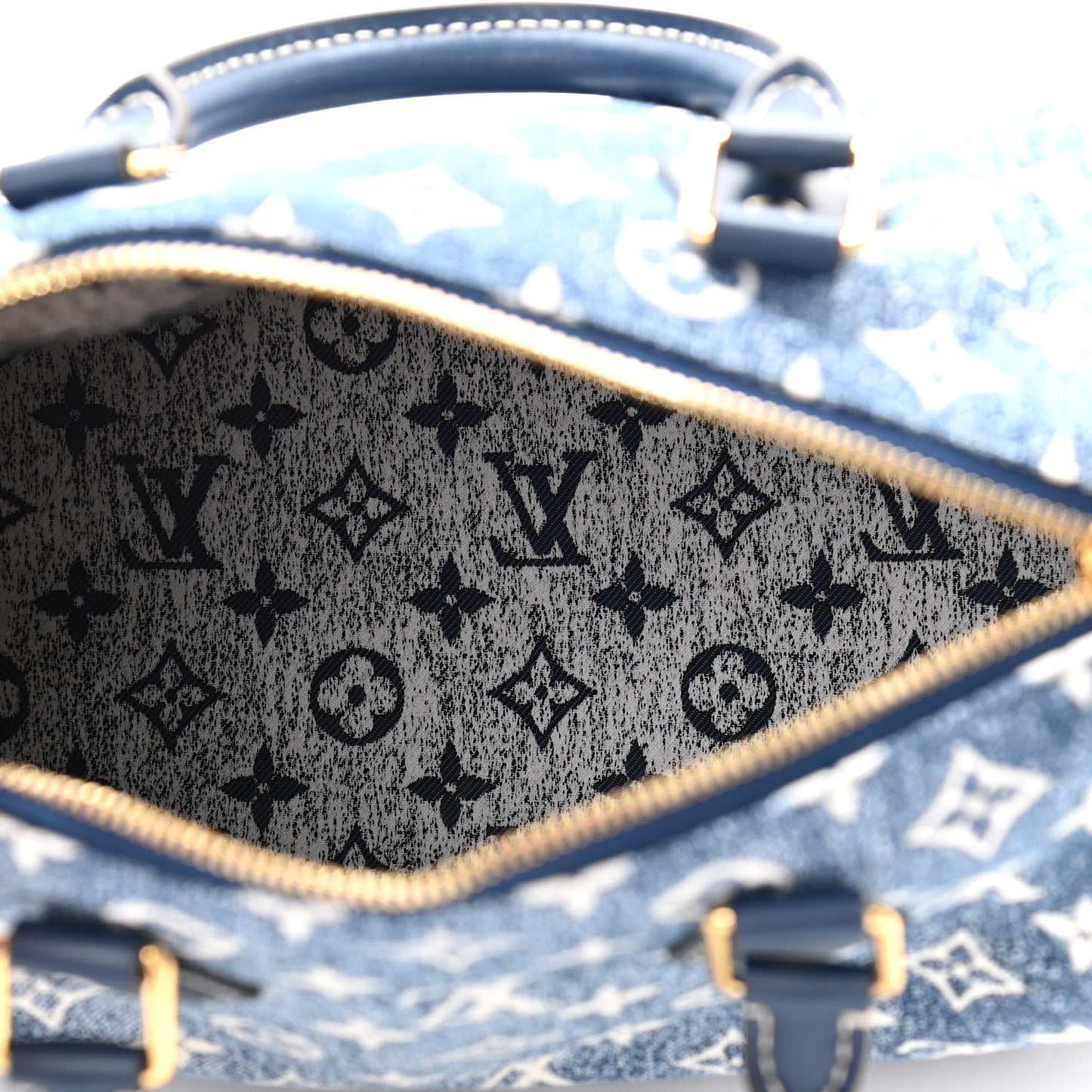 Monogram Jacquard Denim Speedy Bandouliere 25 Bleu