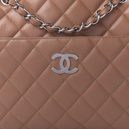 Chanel Caviar Quilted Large Camera Case Tan 10 of 11