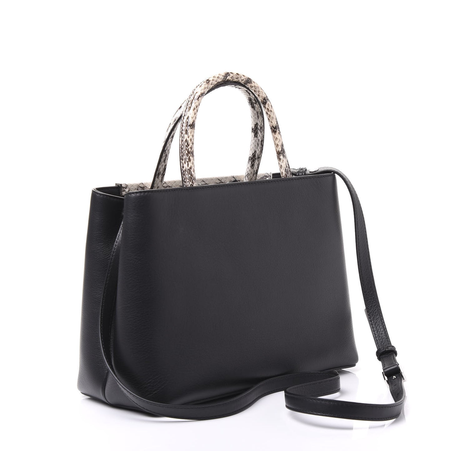 Vitello Dolce Elaphe Petite 2Jours Tote Black