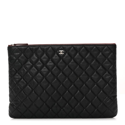 Chanel Caviar Quilted Large Cosmetic Case Black 1 of 9