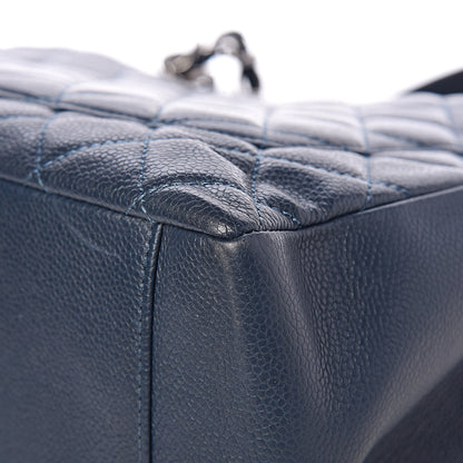 Chanel Caviar Quilted Grand Shopping Tote GST Dark Blue 12 of 14